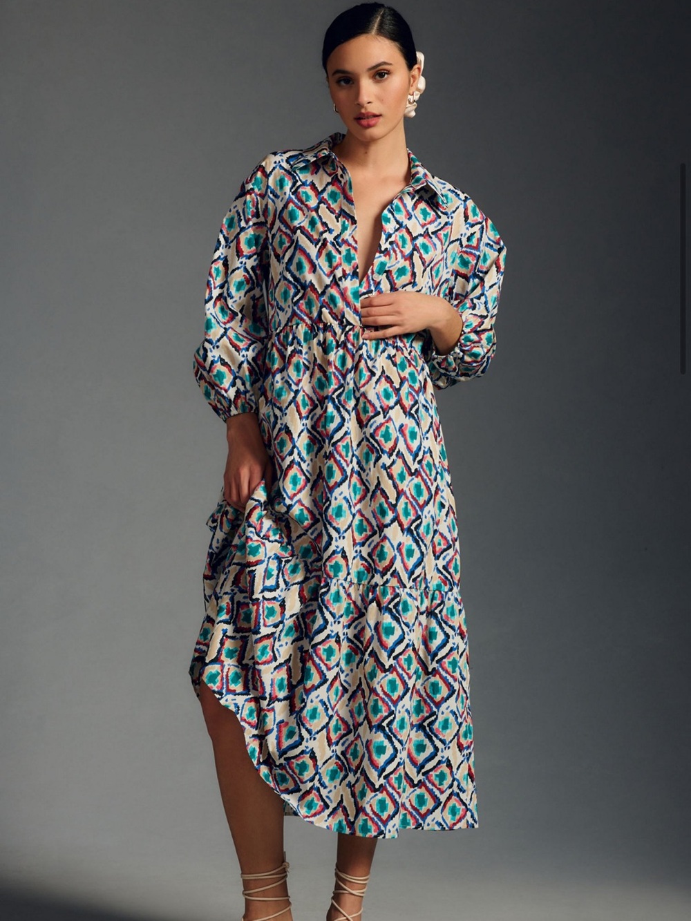 Anthropologie Maeve Bettina Tiered Midi Dress XXS